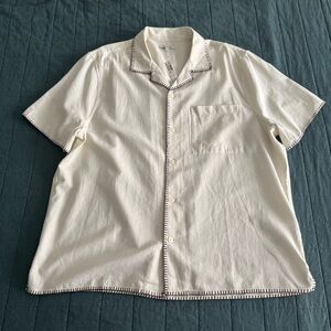 Madewell Blanket Stitch Short-Sleeve Shirt Size XXL NWT